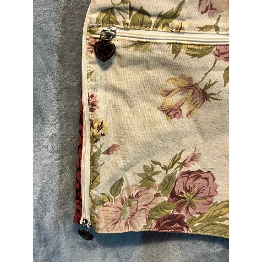 Retired Brighton Floral Hanging Garment Travel Bag Cottagecore 22x36 Organizer
